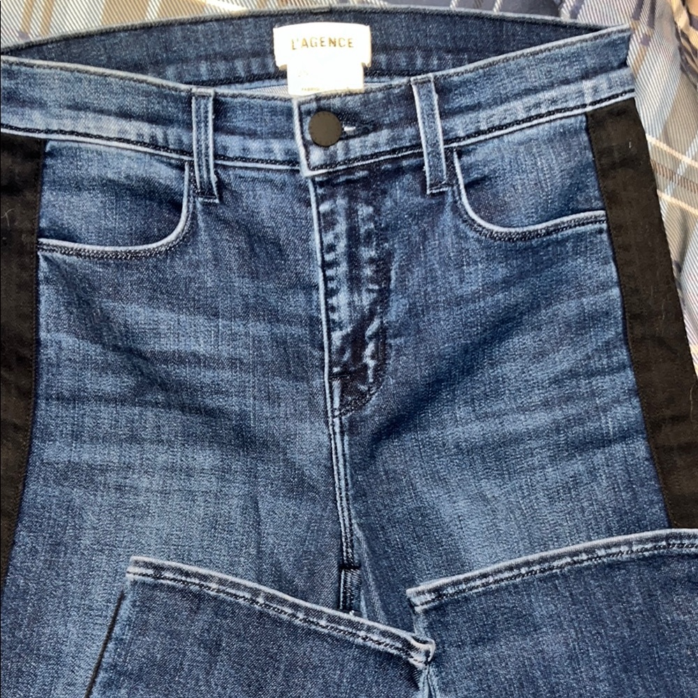 L'AGENCE luxury Blue and Black Jeans! Never Worn!